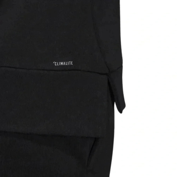 ADIDAS Essential Crewneck Sweatshirt - Black with white logo - Size Med (12/14) - Picture 7 of 13